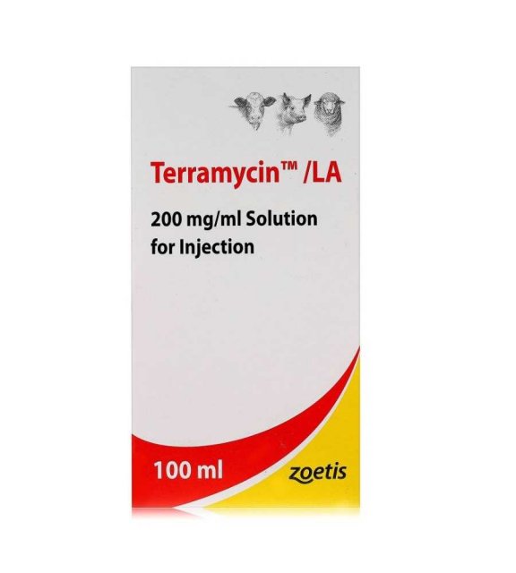 Zoetis Terramycin LA 200mg/ml Injection 100ml