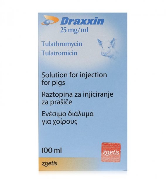 Zoetis Draxxin 25mg/ml Injection for Pigs 100ml