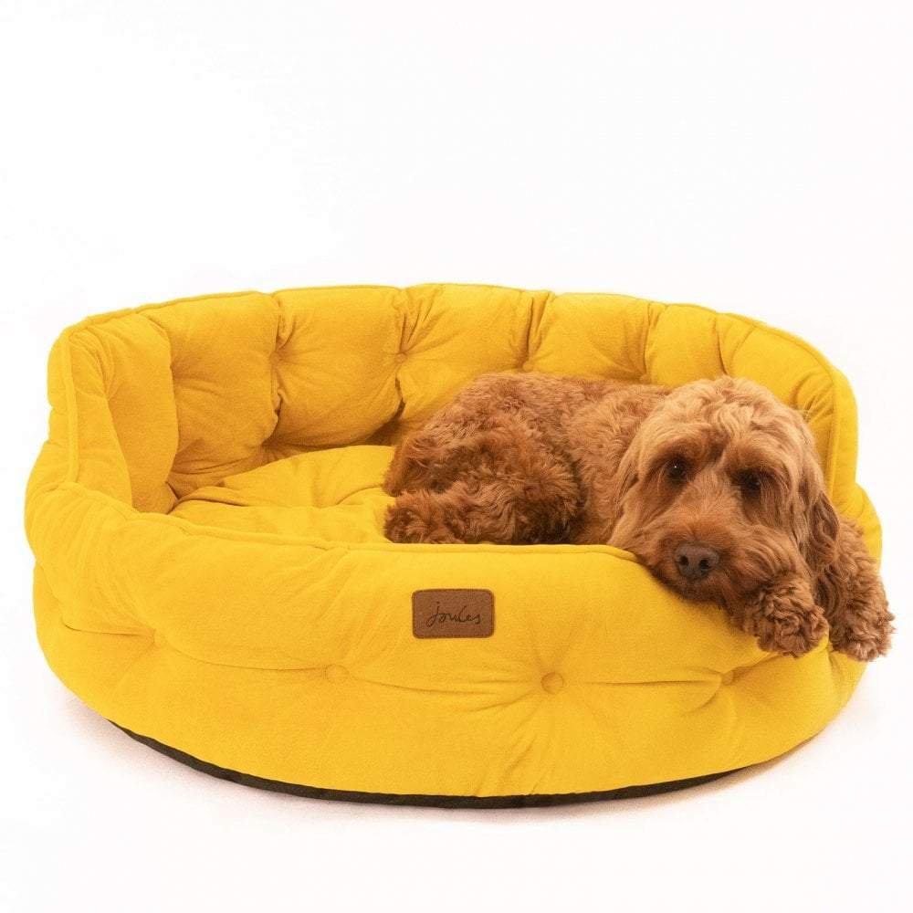 Joules Chesterfield Dog Bed Yellow Farmacy