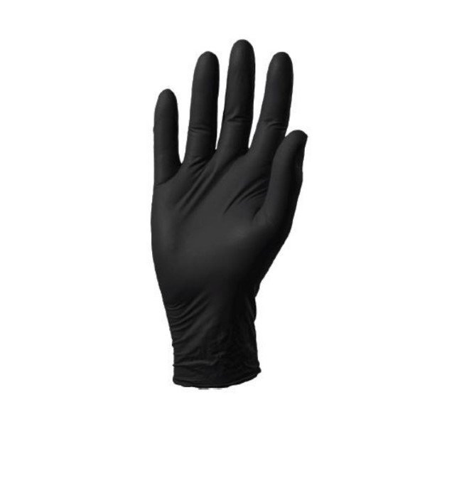 Nitrex Black Nitrile Exam Gloves PF 100 pack Farmacy