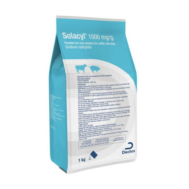 Dechra Solacyl 1000 mg/g Powder for Cattle & Pigs 1kg