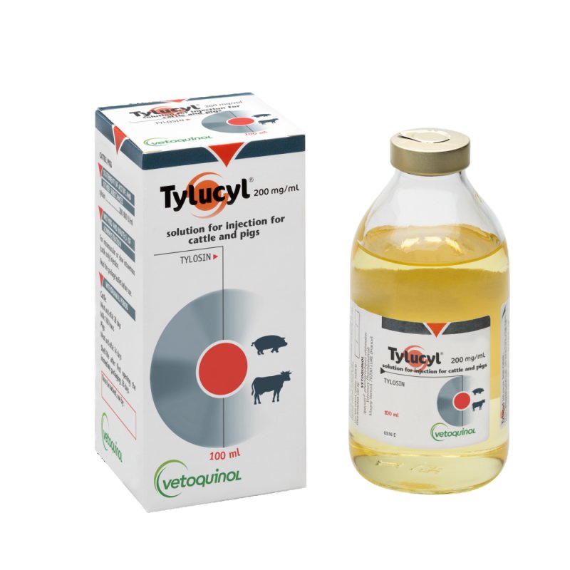 Vetoquinol Tylucyl 200mg/ml Injection 100ml
