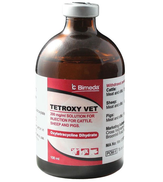 Bimeda Tetroxy Vet 200mg/ml Injection 100ml