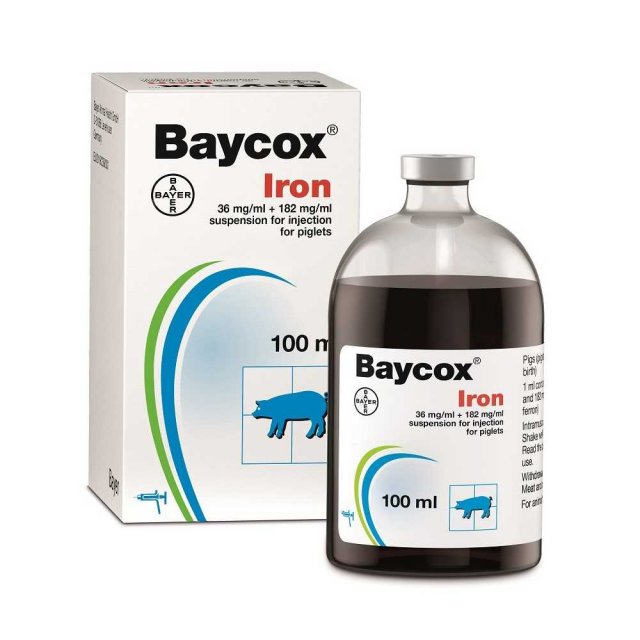 Elanco Baycox Iron 36 mg/ml + 182 mg/ml for piglets 100ml