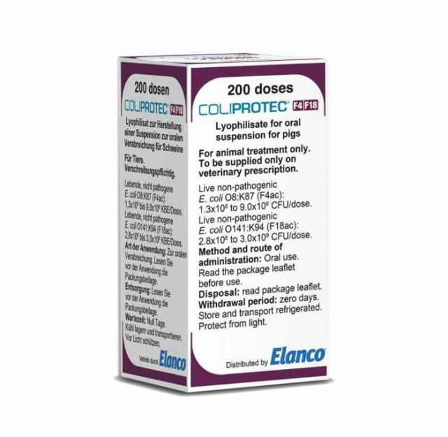 Elanco Coliprotec F4/F18 Lyophilisate Oral Suspension for Pigs