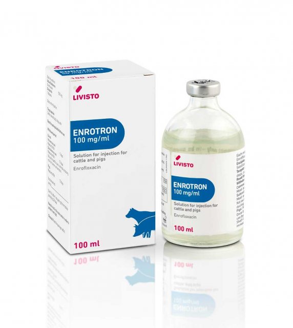 Forte Healthcare Ltd Enrotron 100 mg/ml Injection for Cattle and Pigs 100ml