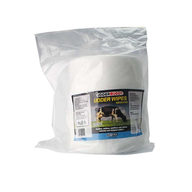 Nettex UdderBuddy Medicated Udder Wipes 1000 Refill pack