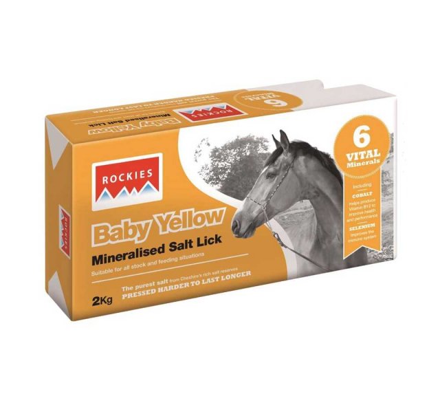 Rockies Baby Yellow Mineralised Salt Lick 10 x 2kg